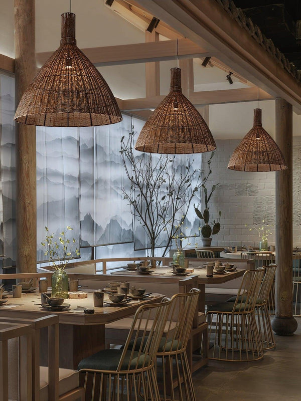 Handwoven from natural rattan, each pendant lamp carries the texture and warmth that no factory can replicate. Designed for spaces where detail matters 